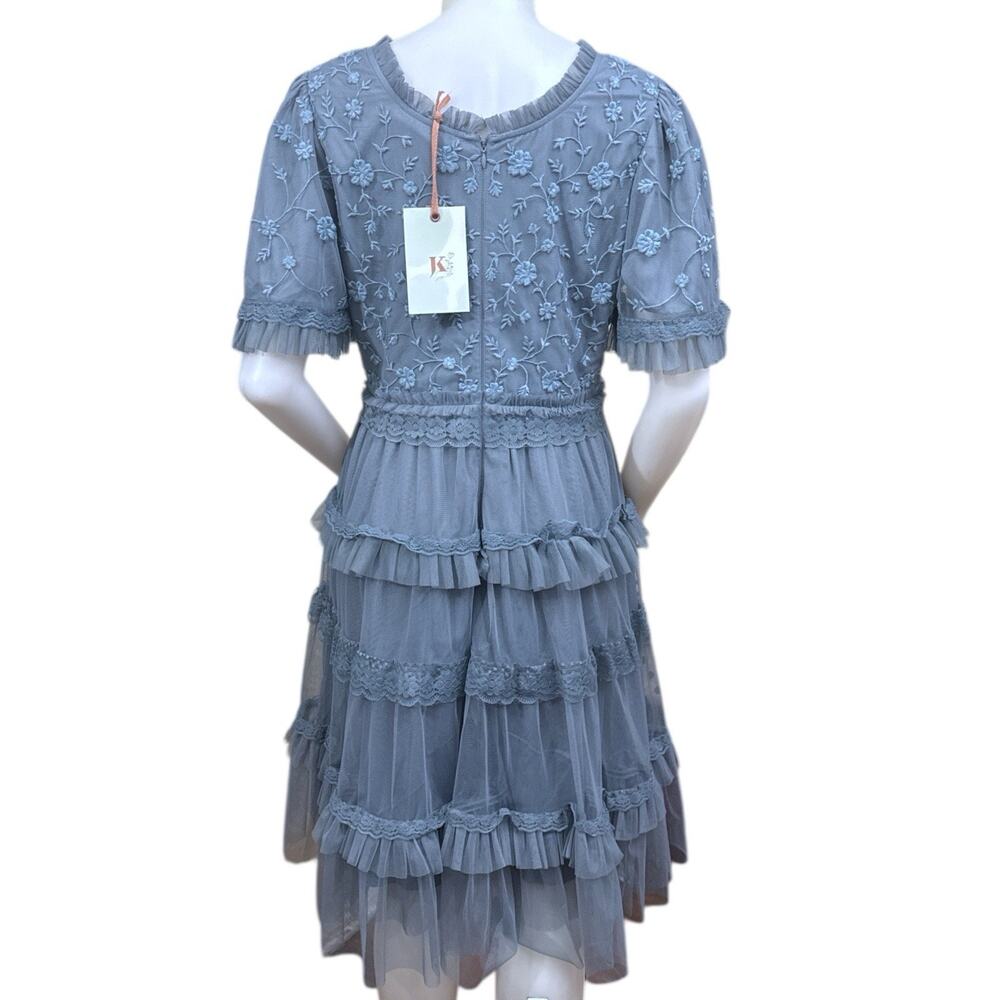 Jessakae Harper Dress in Slate Blue Size L NWT - Picture 3 of 10